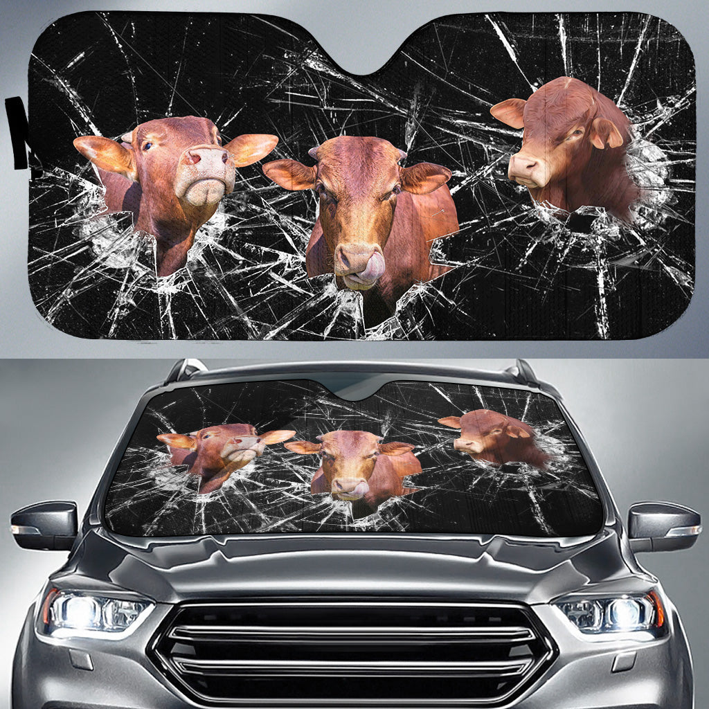 Beefmaster Broken Glasses 3D Sun Shade
