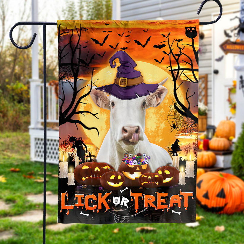 Charolais Lick Or Treat Flag