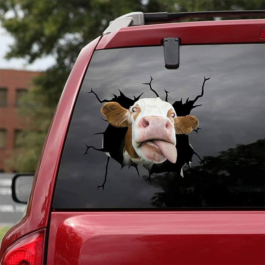 Holstein Broken Glass Car Decal Sticker