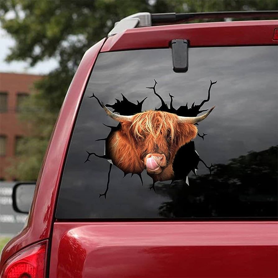 Highland Broken Glass Car Decal Sticker
