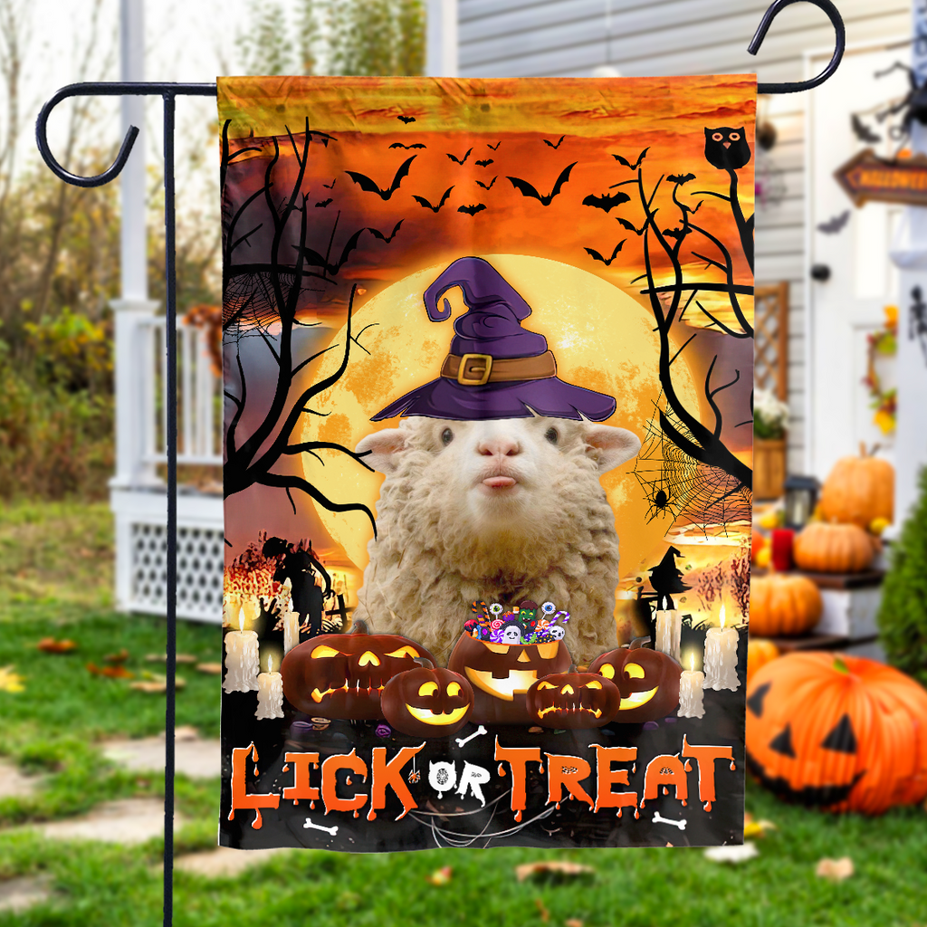 Sheep Lick Or Treat Flag