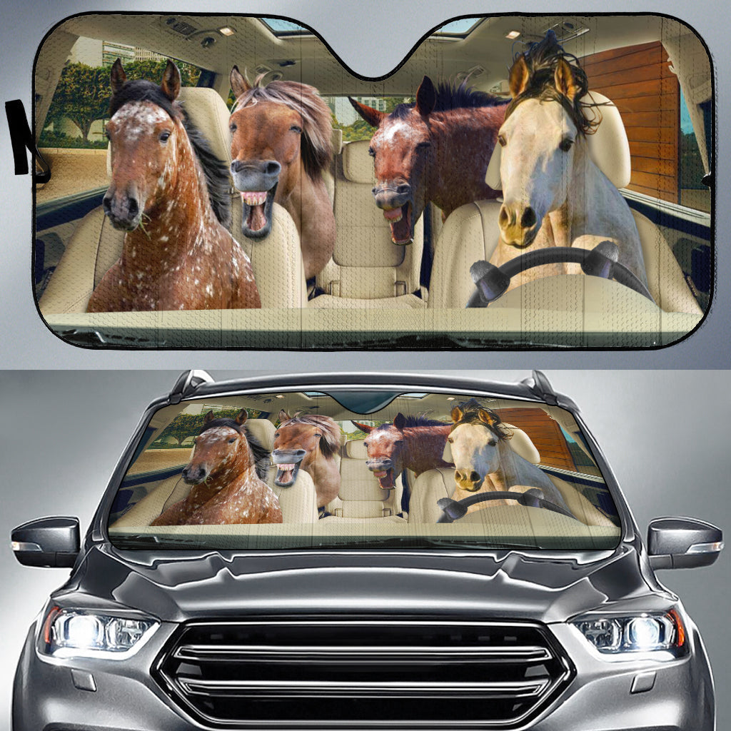 Driving Appaloosa Horse All Over Printed 3D Sun Shade