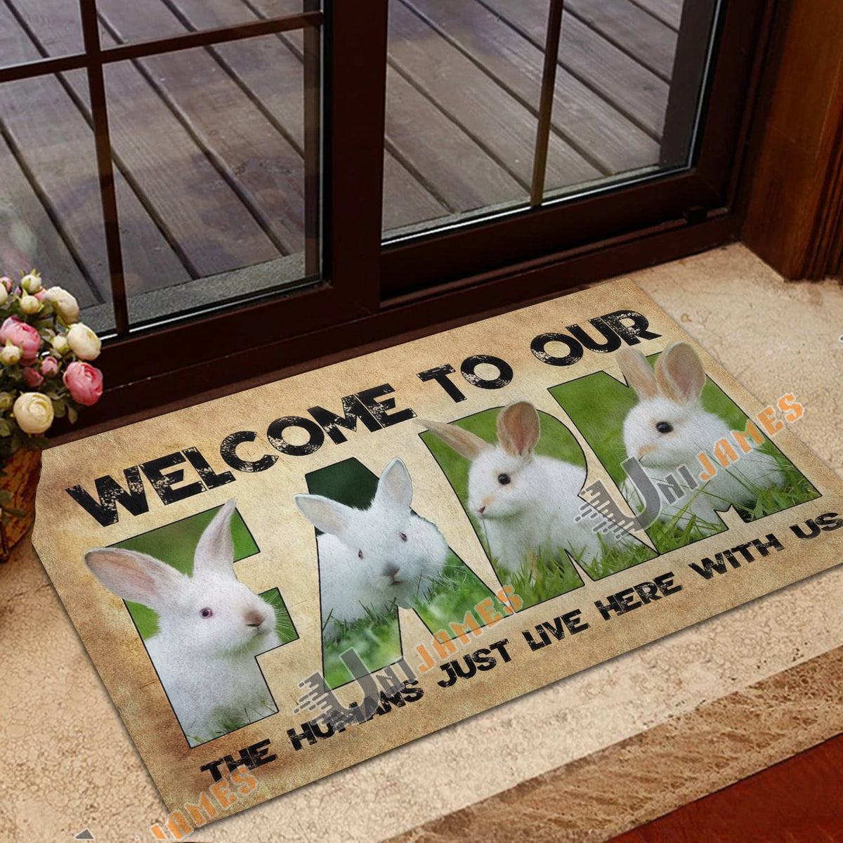 Welcome To Our Farm - Rabbit Doormat