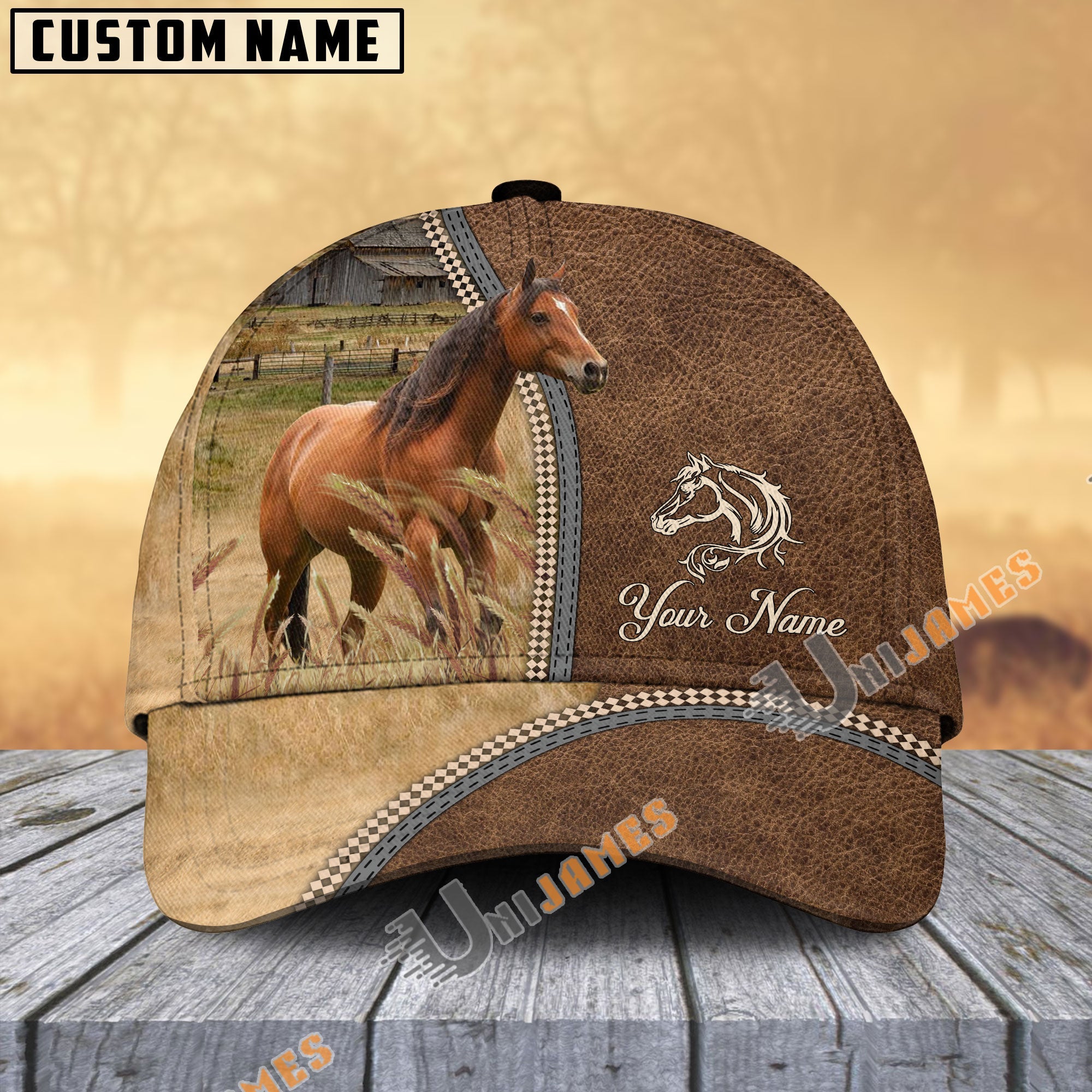 Personalized Name Horse Farming Cap
