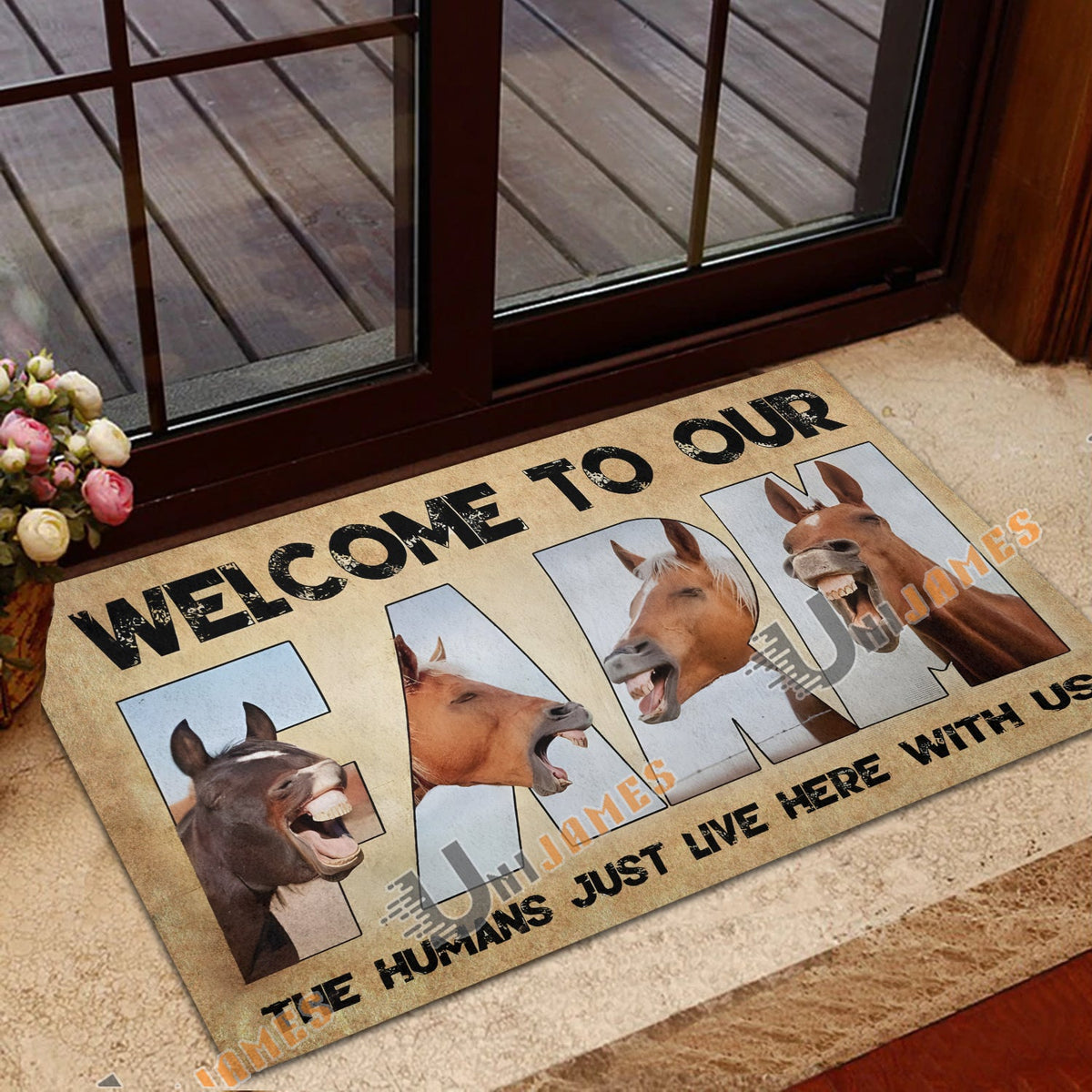Welcome To Our Farm - Horse Doormat