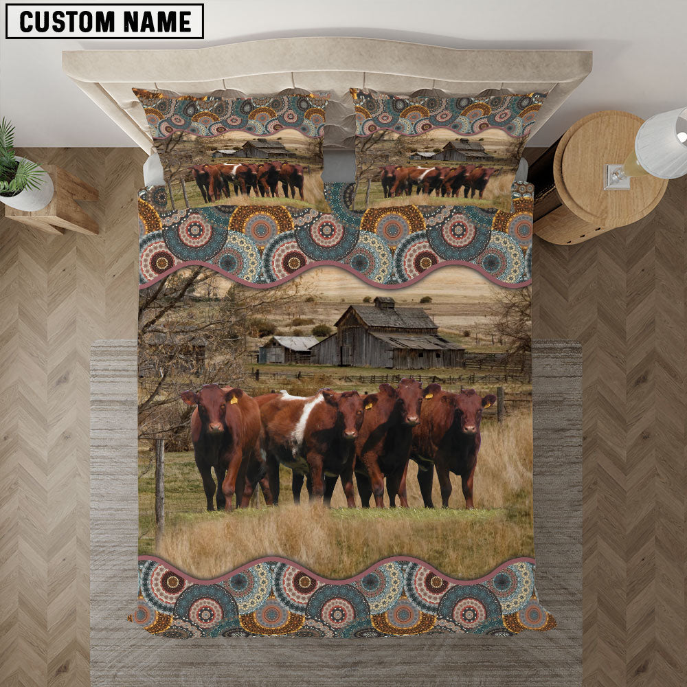 Shorthorn Vintage 3D Bedding Set