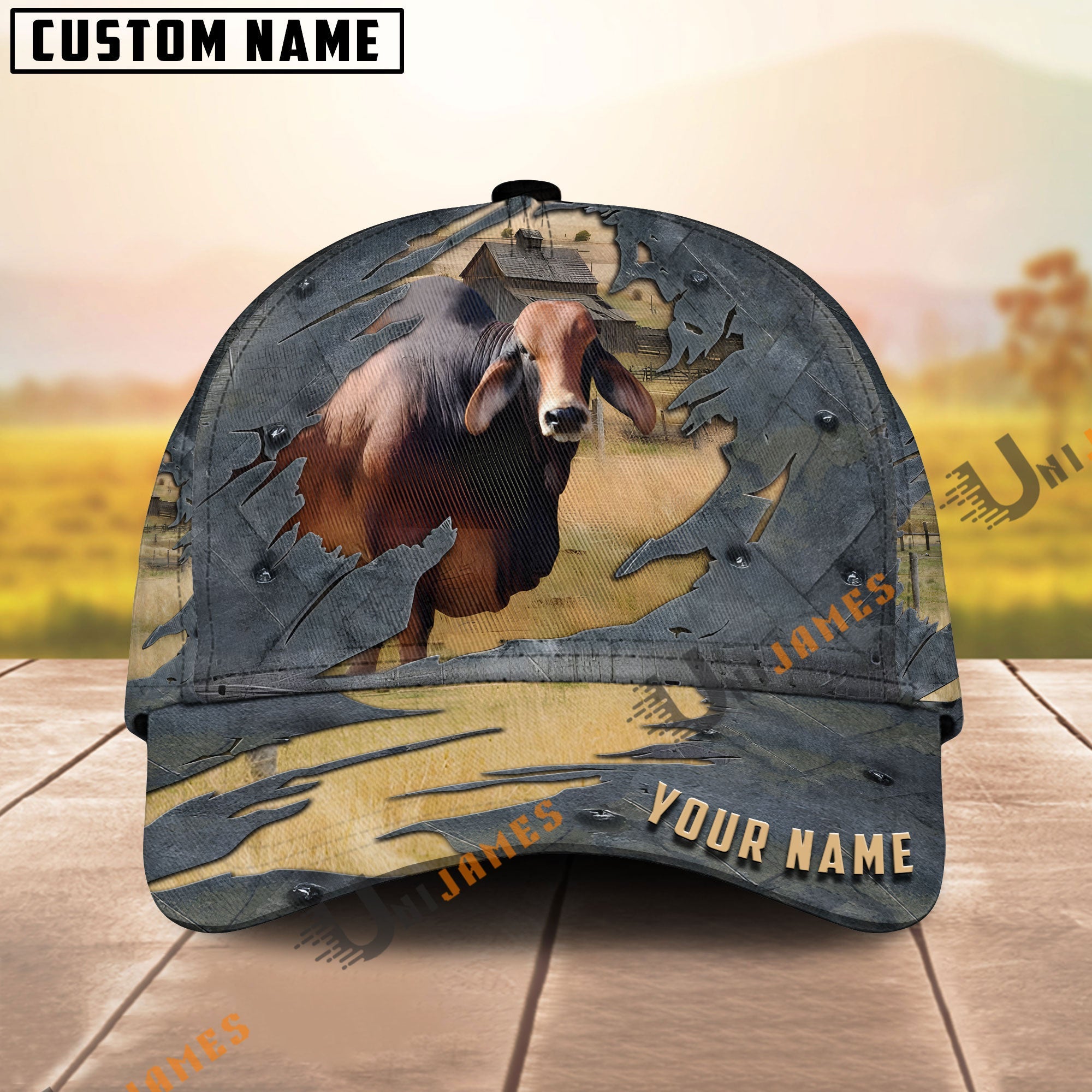 Red Brahman Customized Name Cap