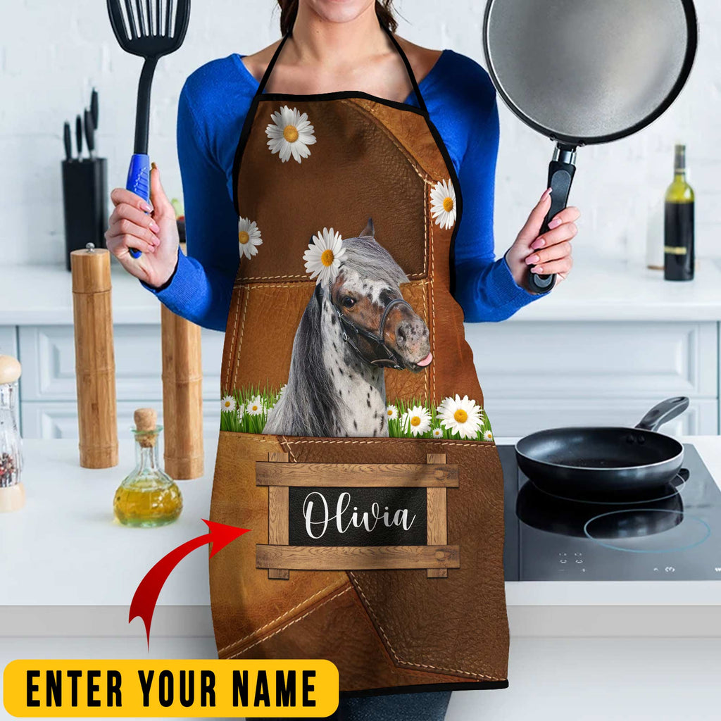 Personalized Name Appaloosa Horse All Over Printed 3D Apron