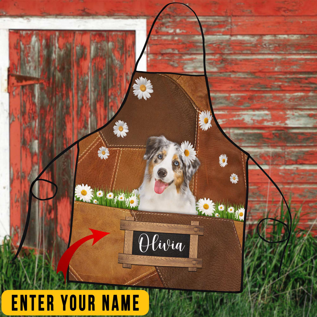 Personalized Name Australian Sheperd All Over Printed 3D Apron