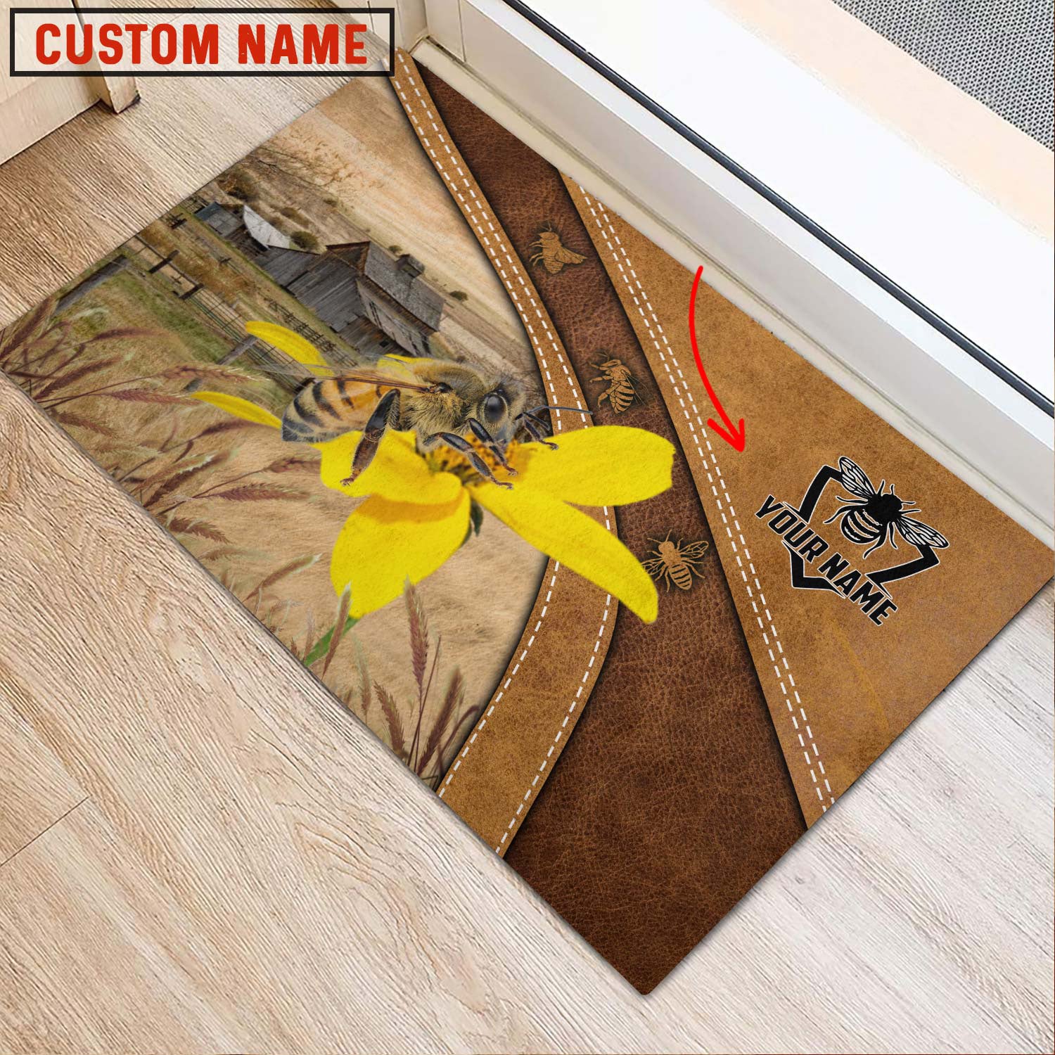 Beekeeper Personalized - Welcome Brown Doormat