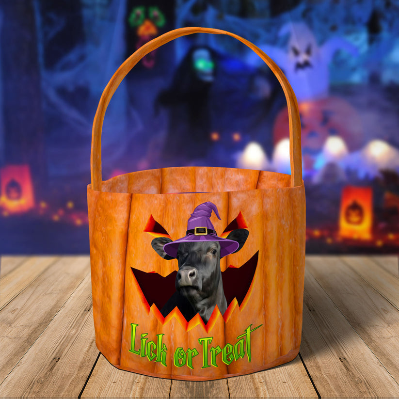 Black Angus Lick Or Treat Halloween Basket