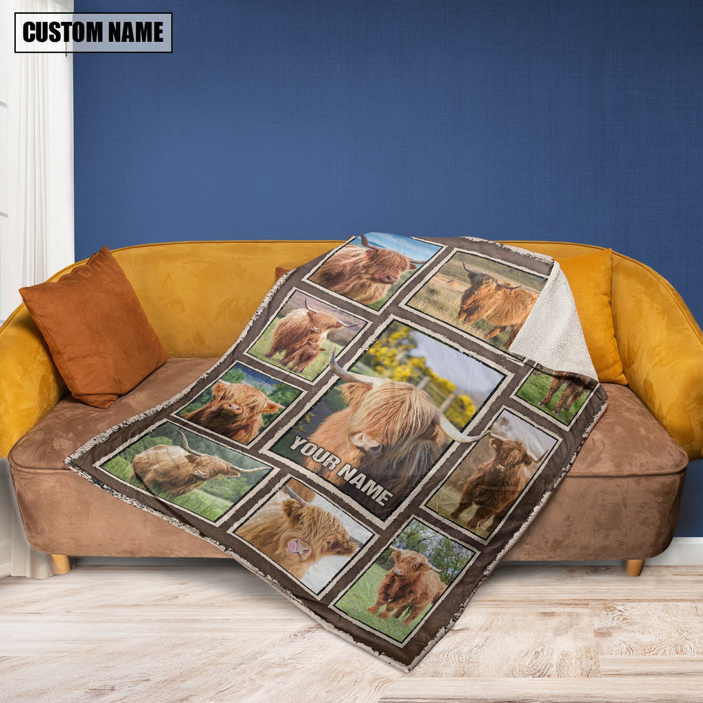 Custom Name Highland Frame Blanket