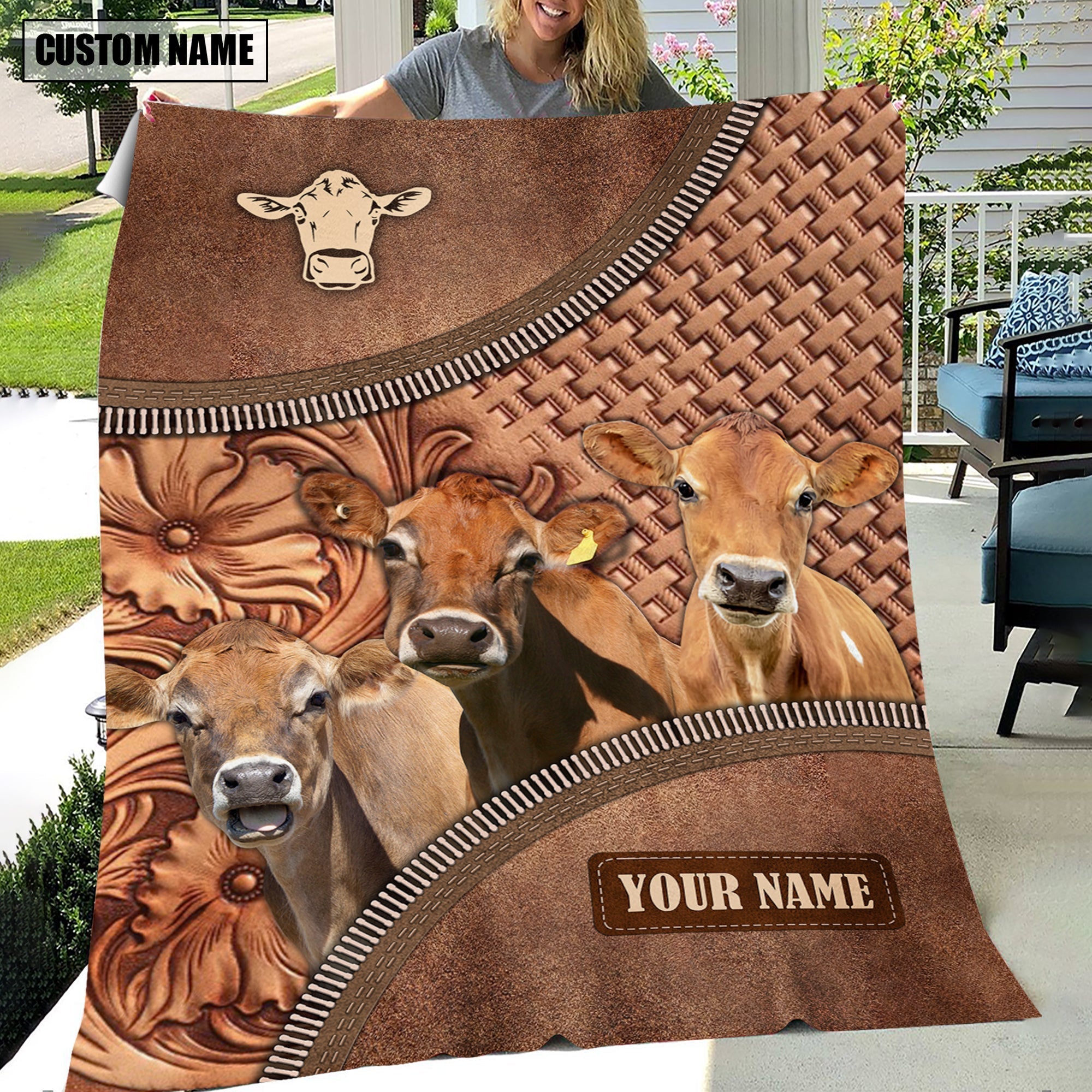 Jersey Happiness Customized Name 3D Blanket