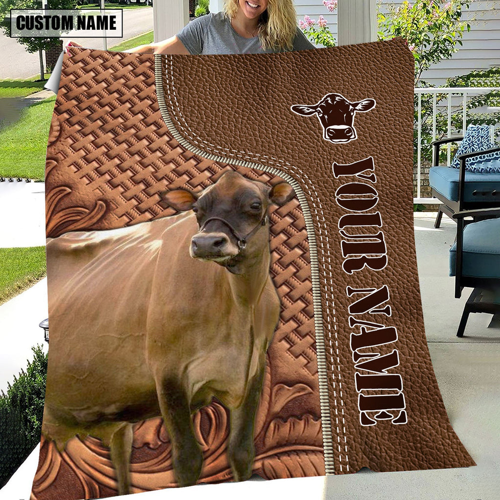 Jersey Farming Pattern Customized Name 3D Blanket