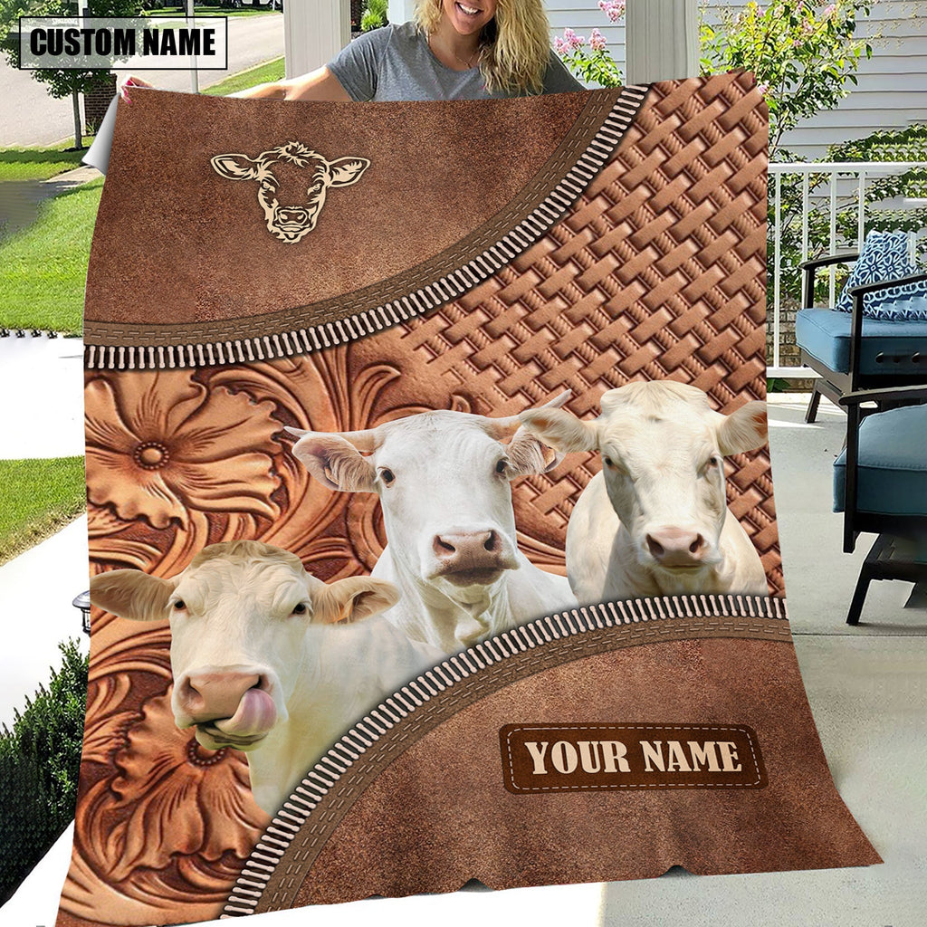 Charolais Happiness Customized Name 3D Blanket