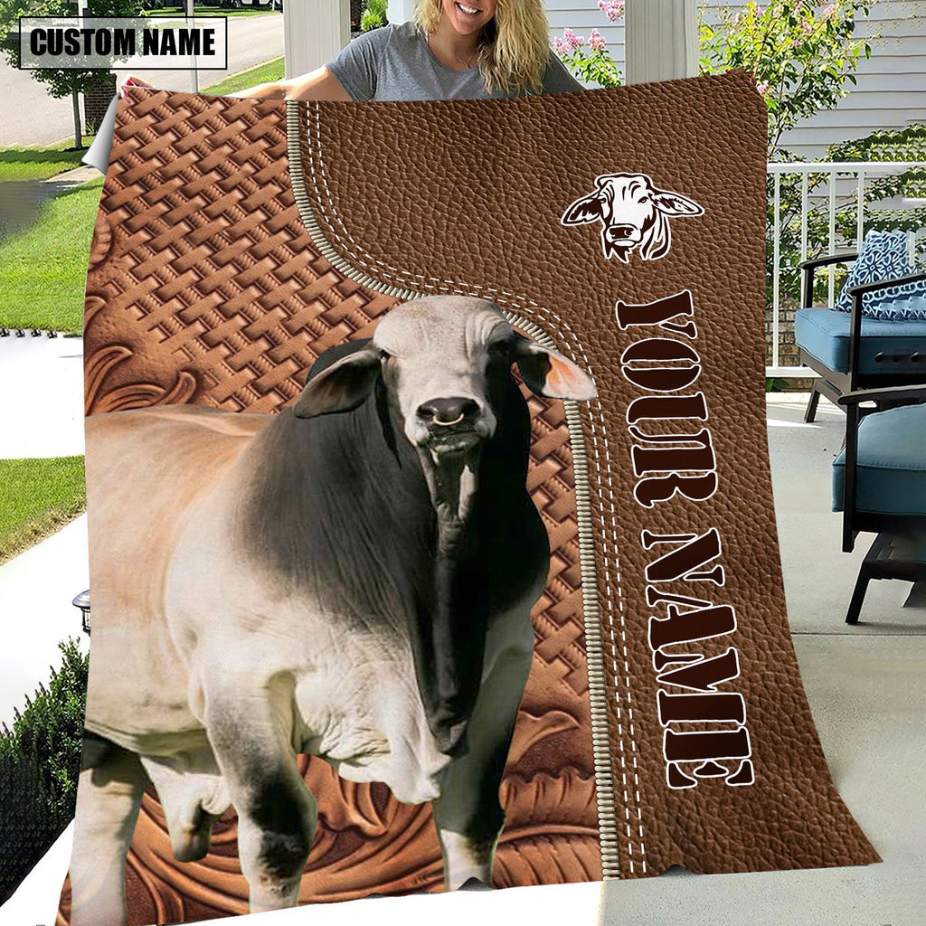 Brahman Farming Pattern Customized Name 3D Blanket