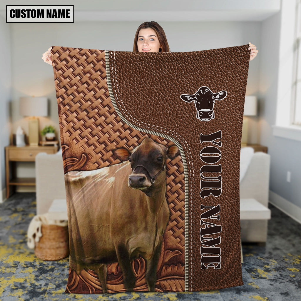 Jersey Farming Pattern Customized Name 3D Blanket