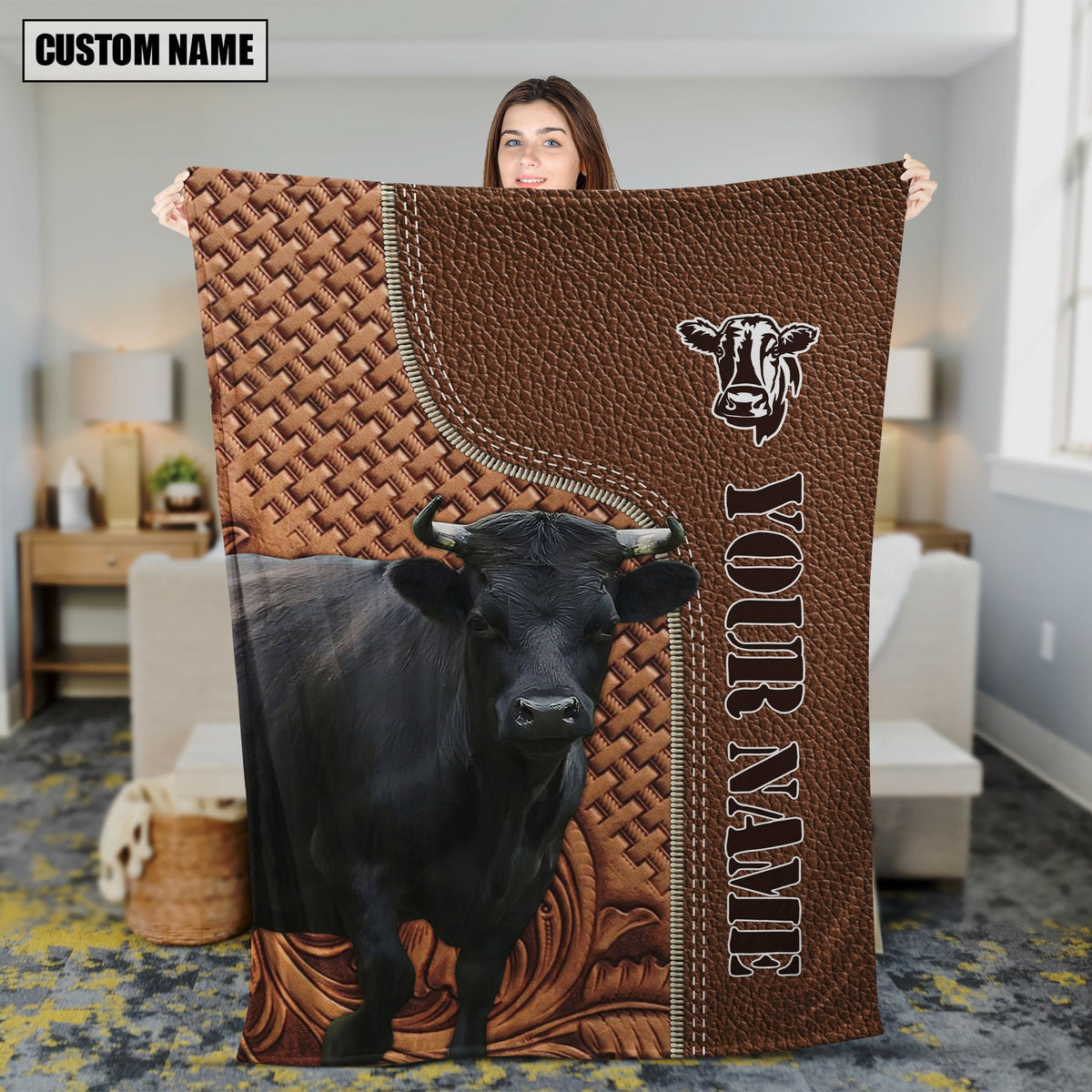 Dexter Farming Pattern Customized Name 3D Blanket
