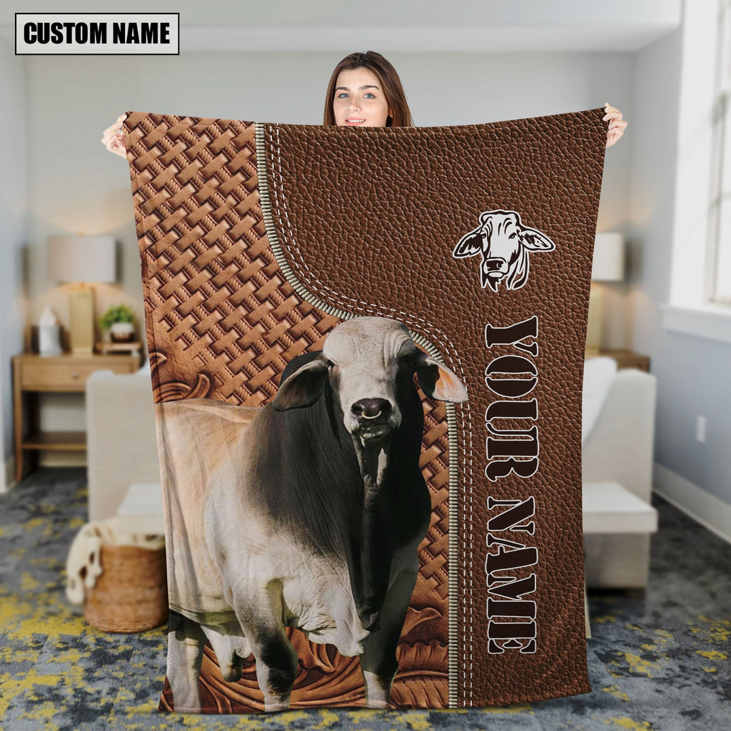 Brahman Farming Pattern Customized Name 3D Blanket