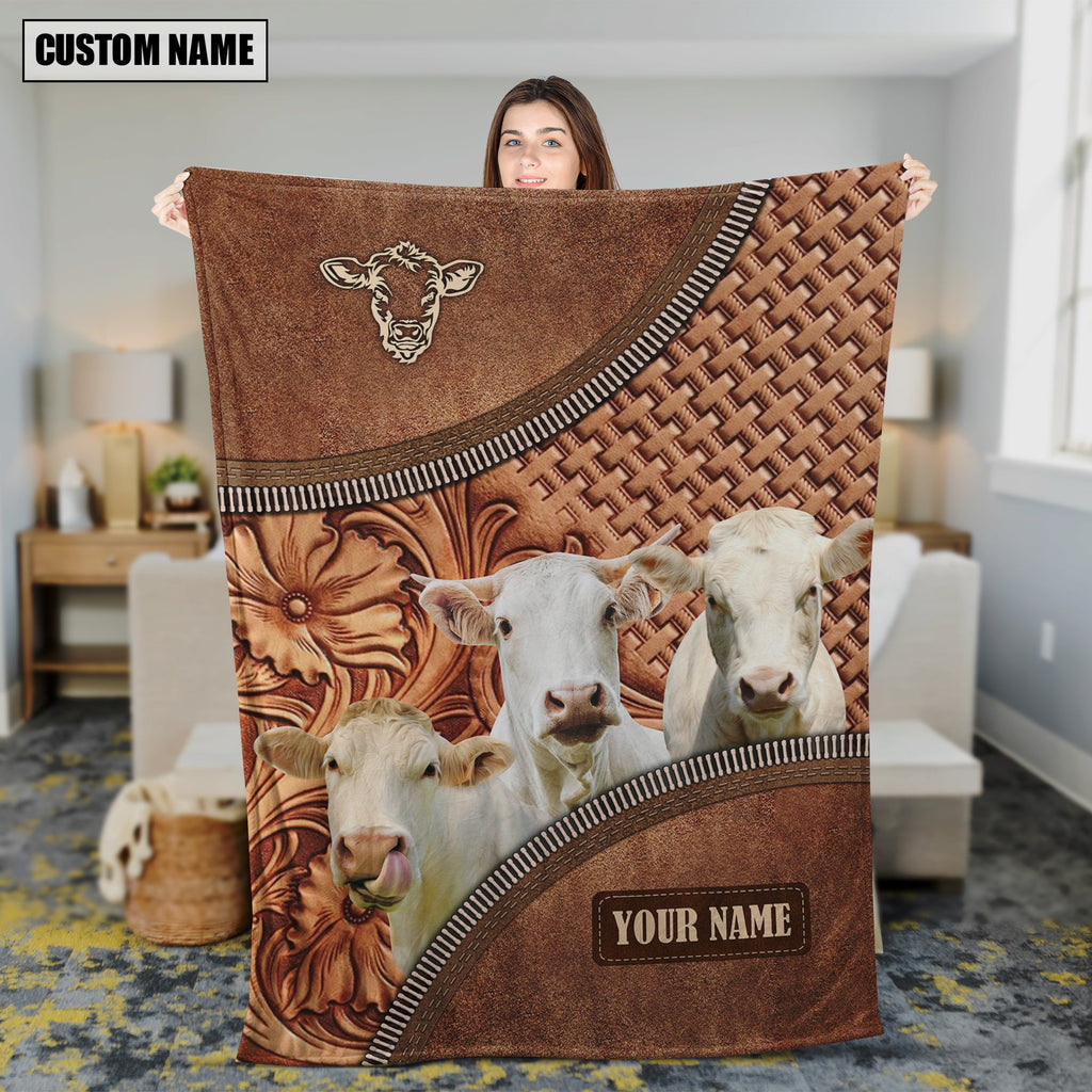 Charolais Happiness Customized Name 3D Blanket