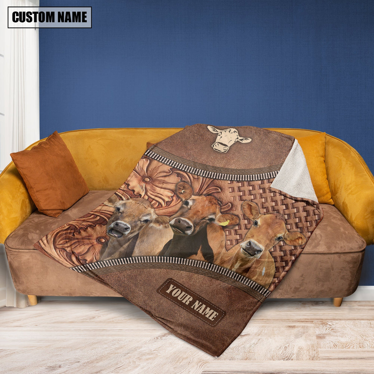 Jersey Happiness Customized Name 3D Blanket