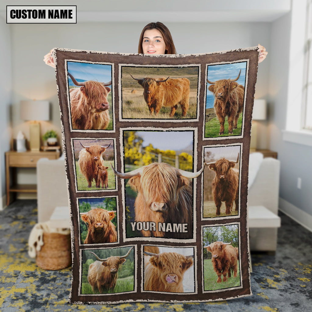 Custom Name Highland Frame Blanket