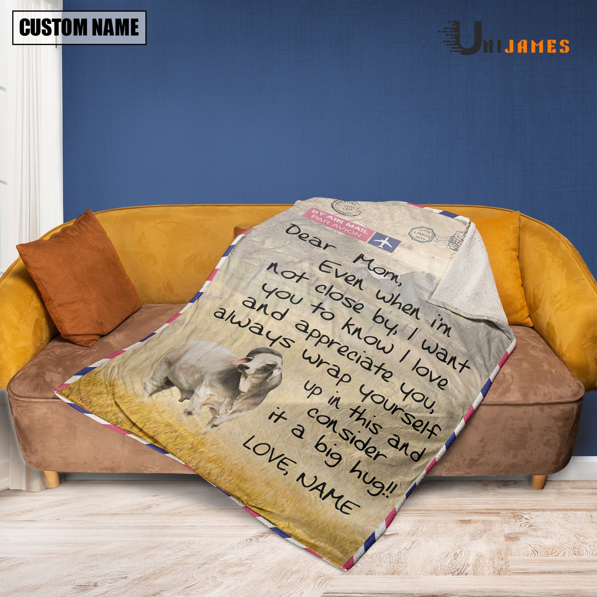 Custom Name Beefmaster Letter Family Blanket