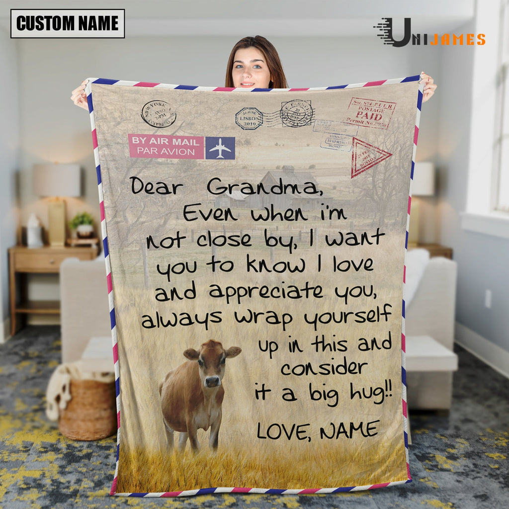 Custom Name Jersey Letter Family Blanket