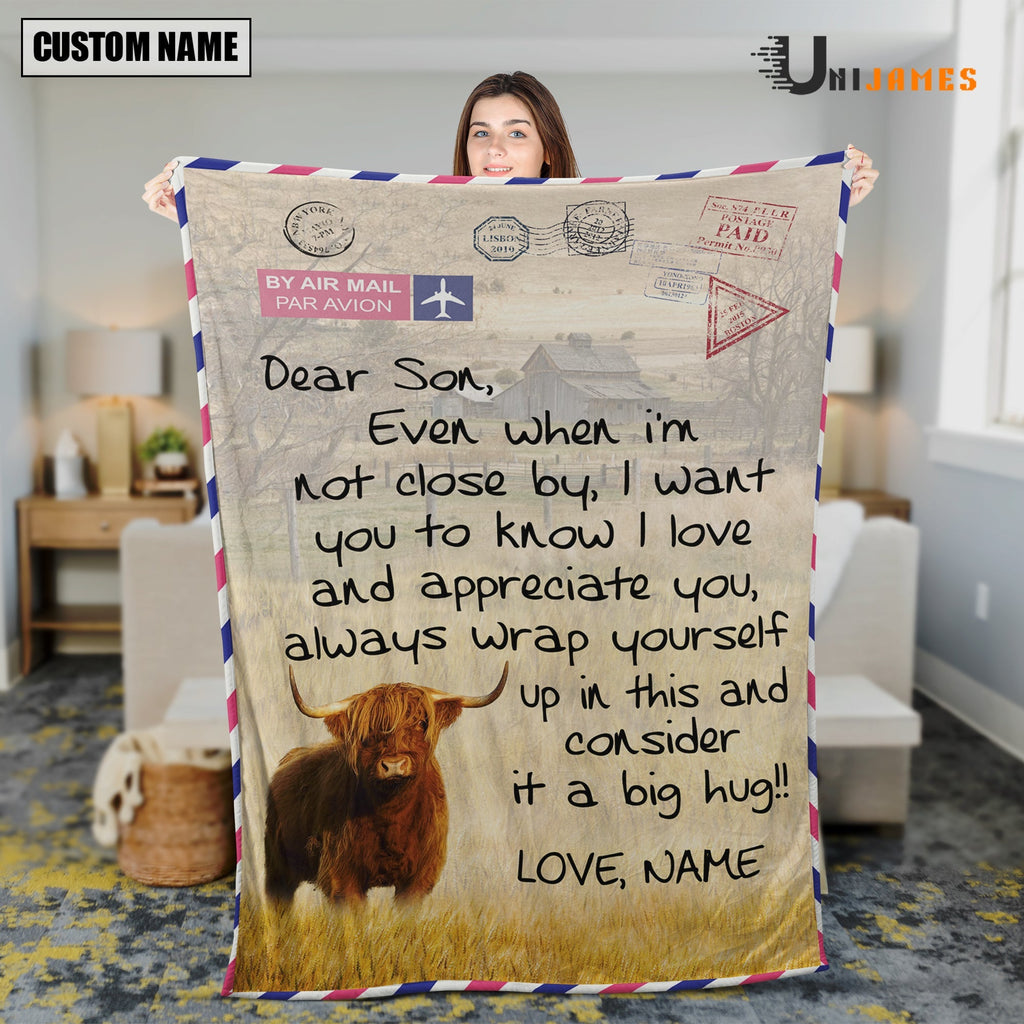 Custom Name Highland Letter Family Blanket