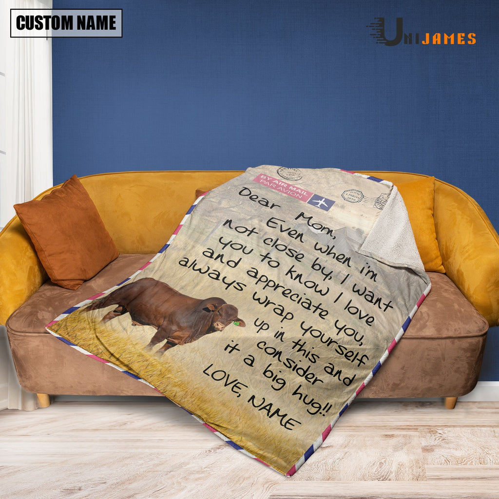 Custom Name Beefmaster Letter Family Blanket