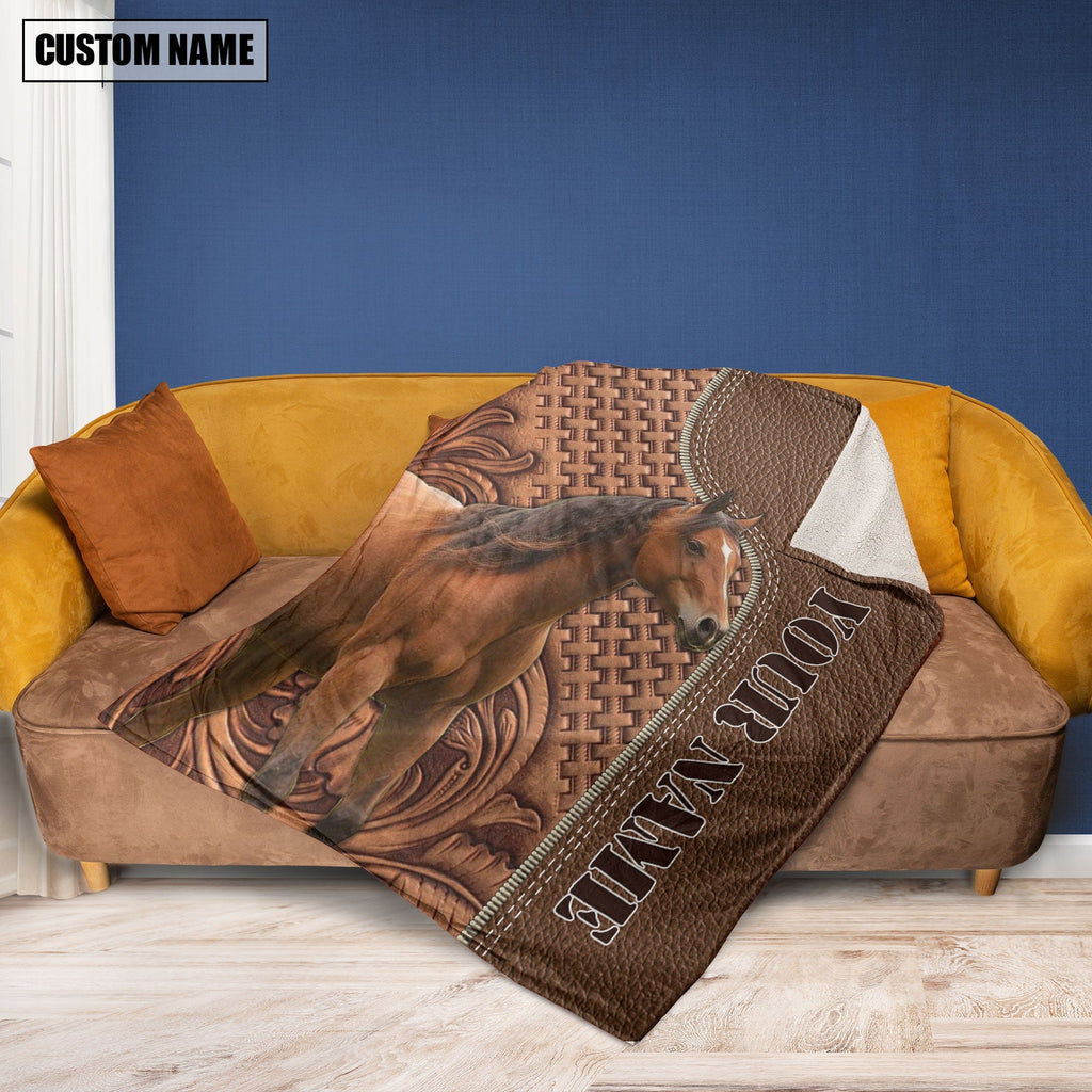 Horse Farming Pattern Customized Name 3D Blanket