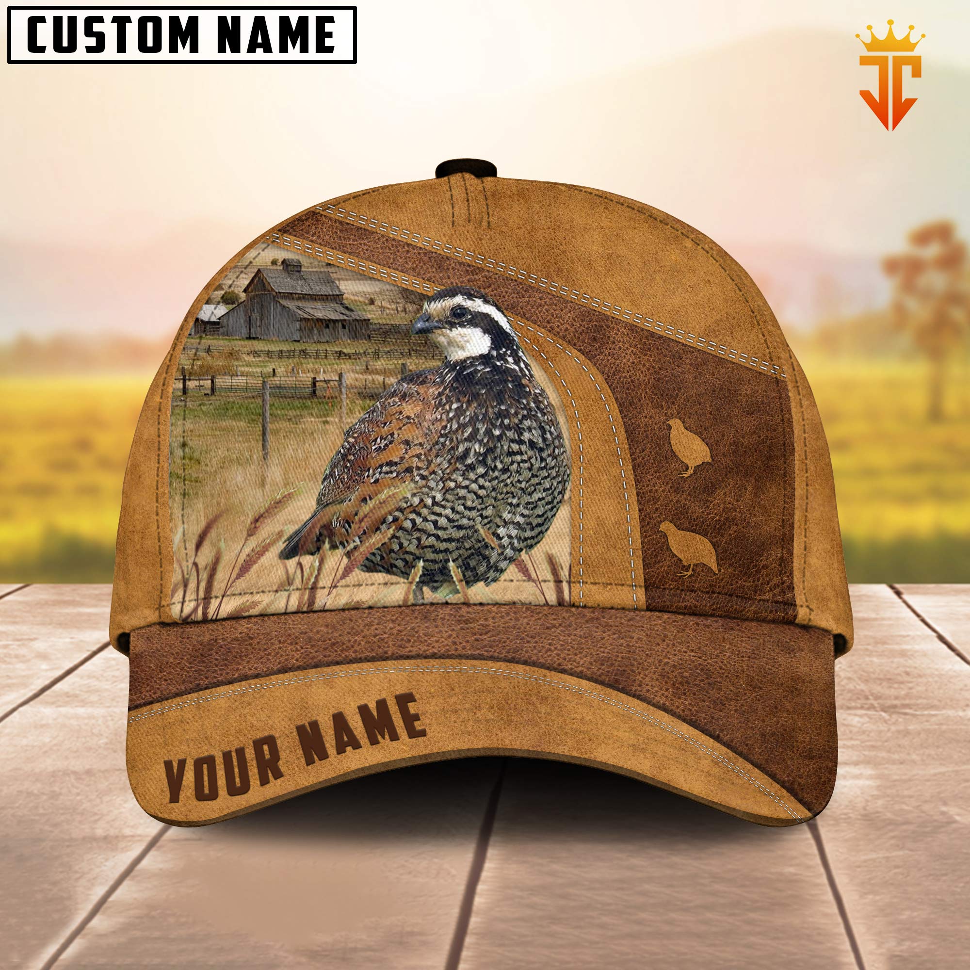 Custom Name Bob White Quail Cattle Cap