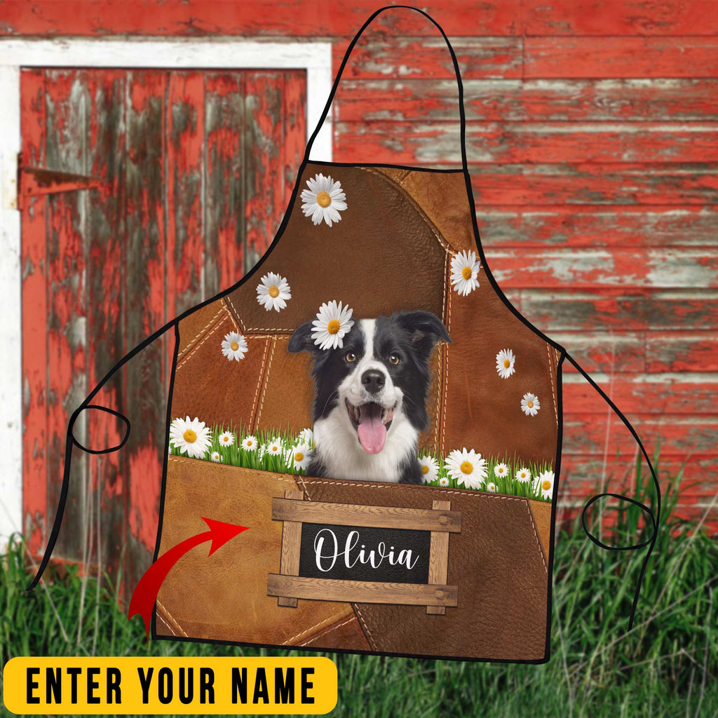 Personalized Name Border Collie All Over Printed 3D Apron