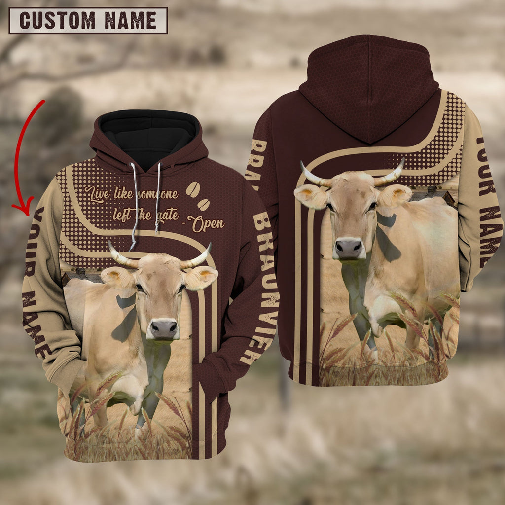 Personalized Name Braunvieh Cattle Hoodie TT9