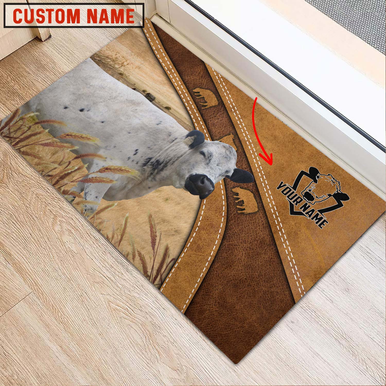 British White Park Personalized - Welcome Brown Doormat