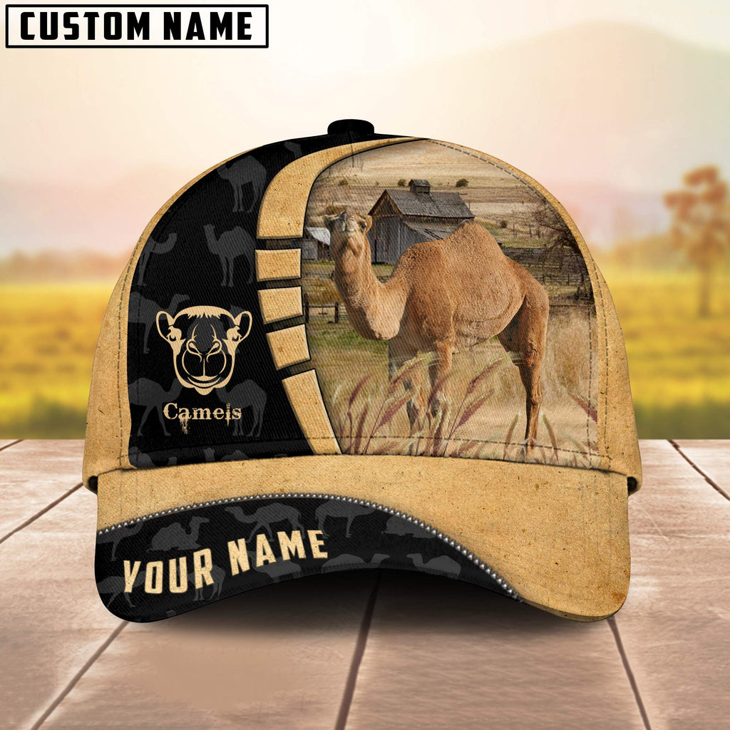 Custom Name Camels Cattle Farmhouse Field Cap TT24