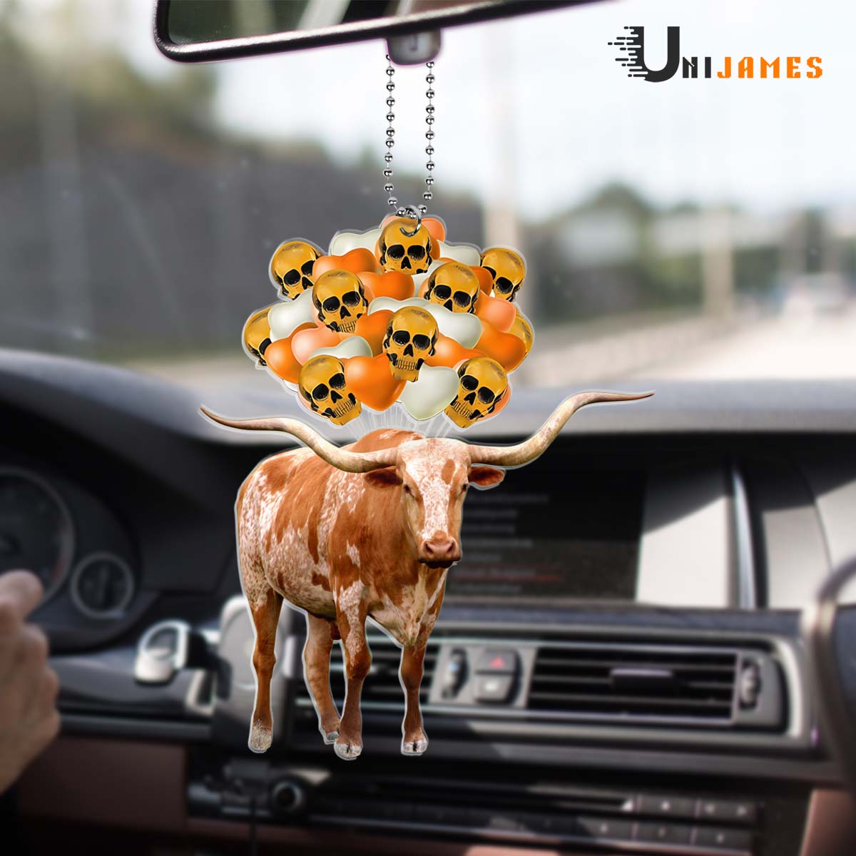 Texas Longhorn Halloween Flying Balloons Ornament