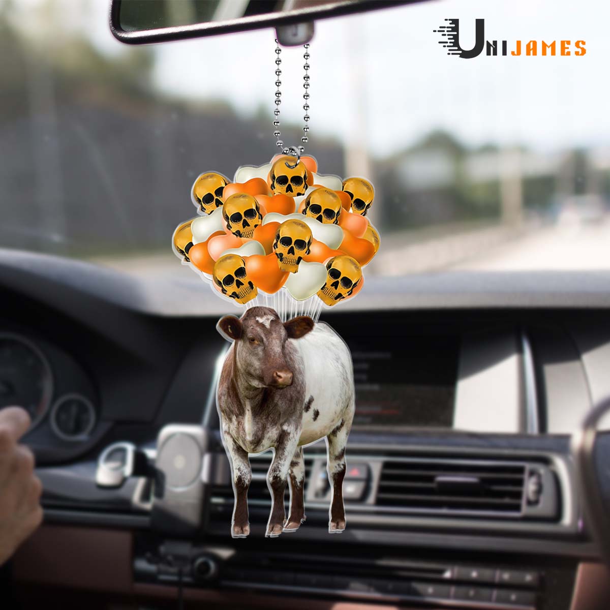 Shorthorn Halloween Flying Balloons Ornament