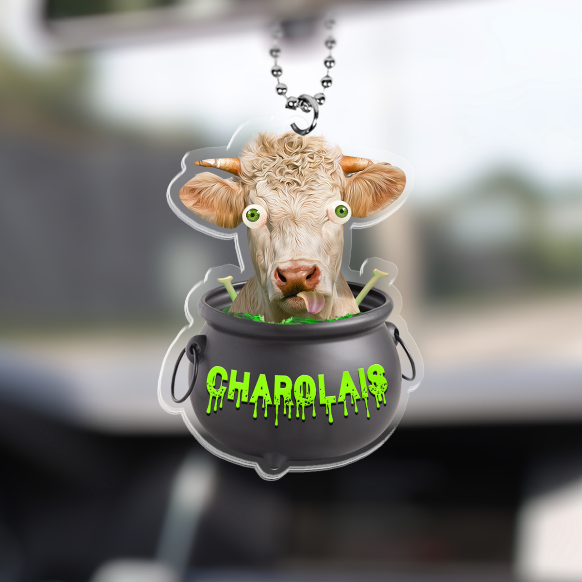 Charolais Halloween Car Hanging Ornament