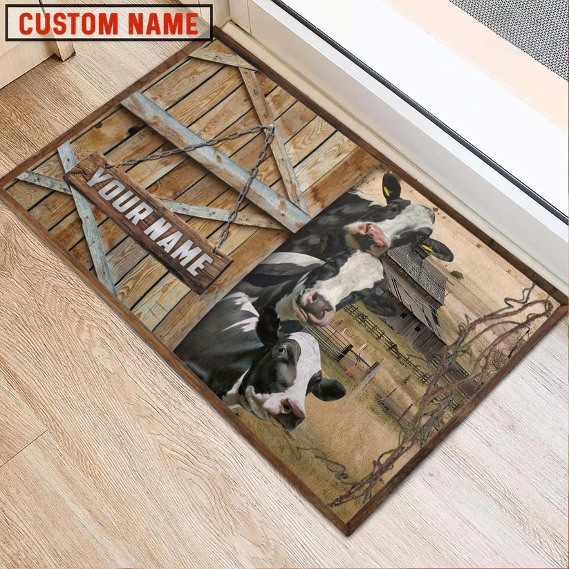 Holstein Barn Custom Name Doormat