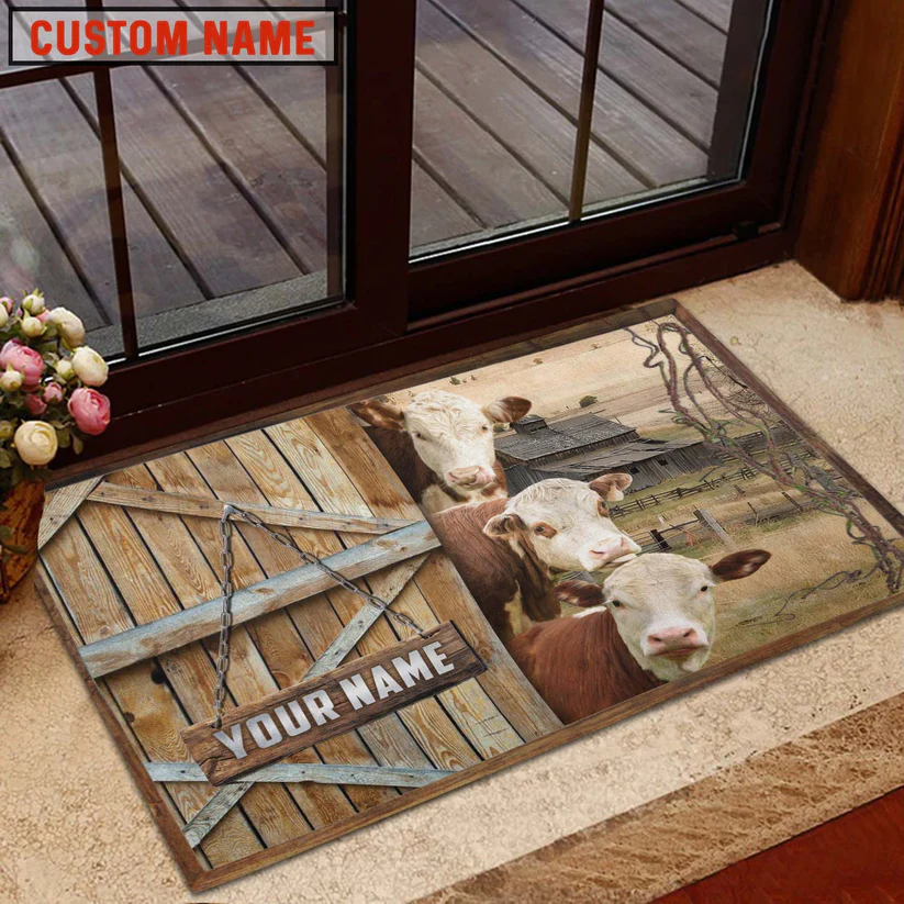 Hereford Barn Custom Name Doormat