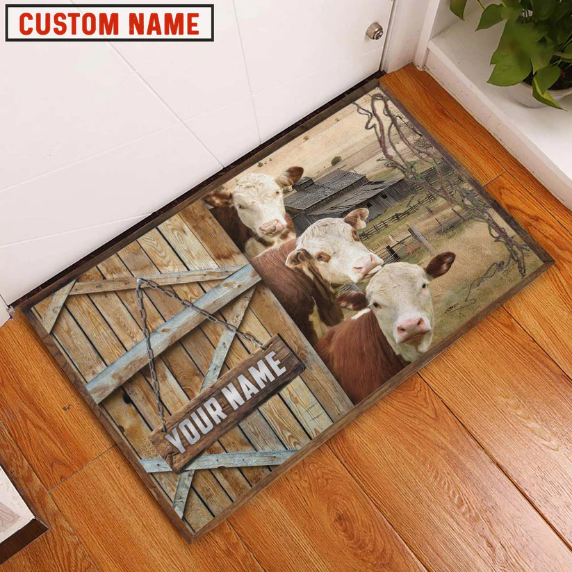 Hereford Barn Custom Name Doormat