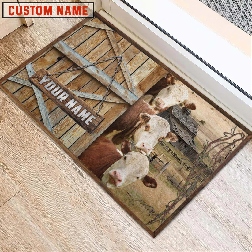 Hereford Barn Custom Name Doormat