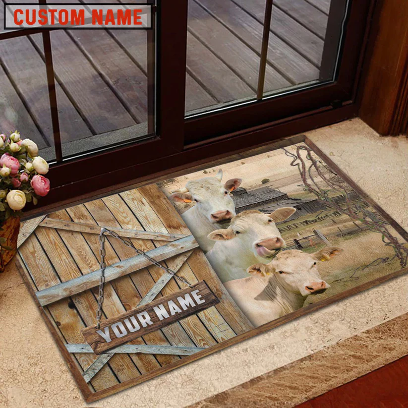 Charolais Barn Custom Name Doormat