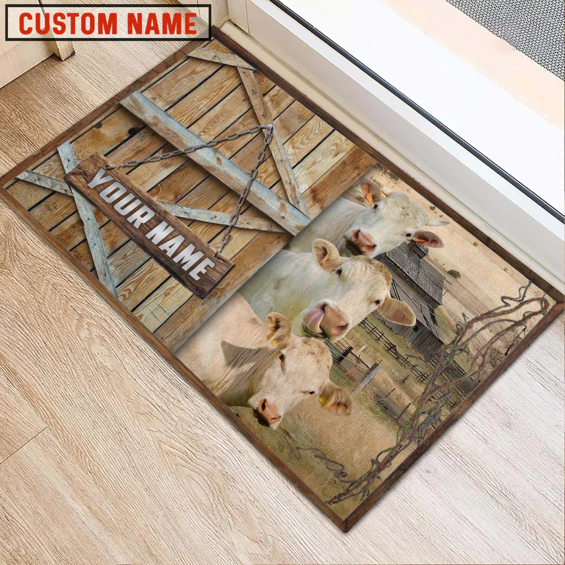 Charolais Barn Custom Name Doormat