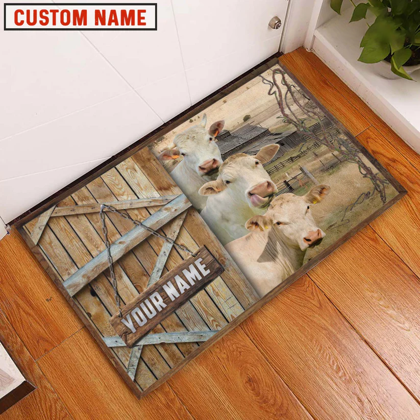 Charolais Barn Custom Name Doormat