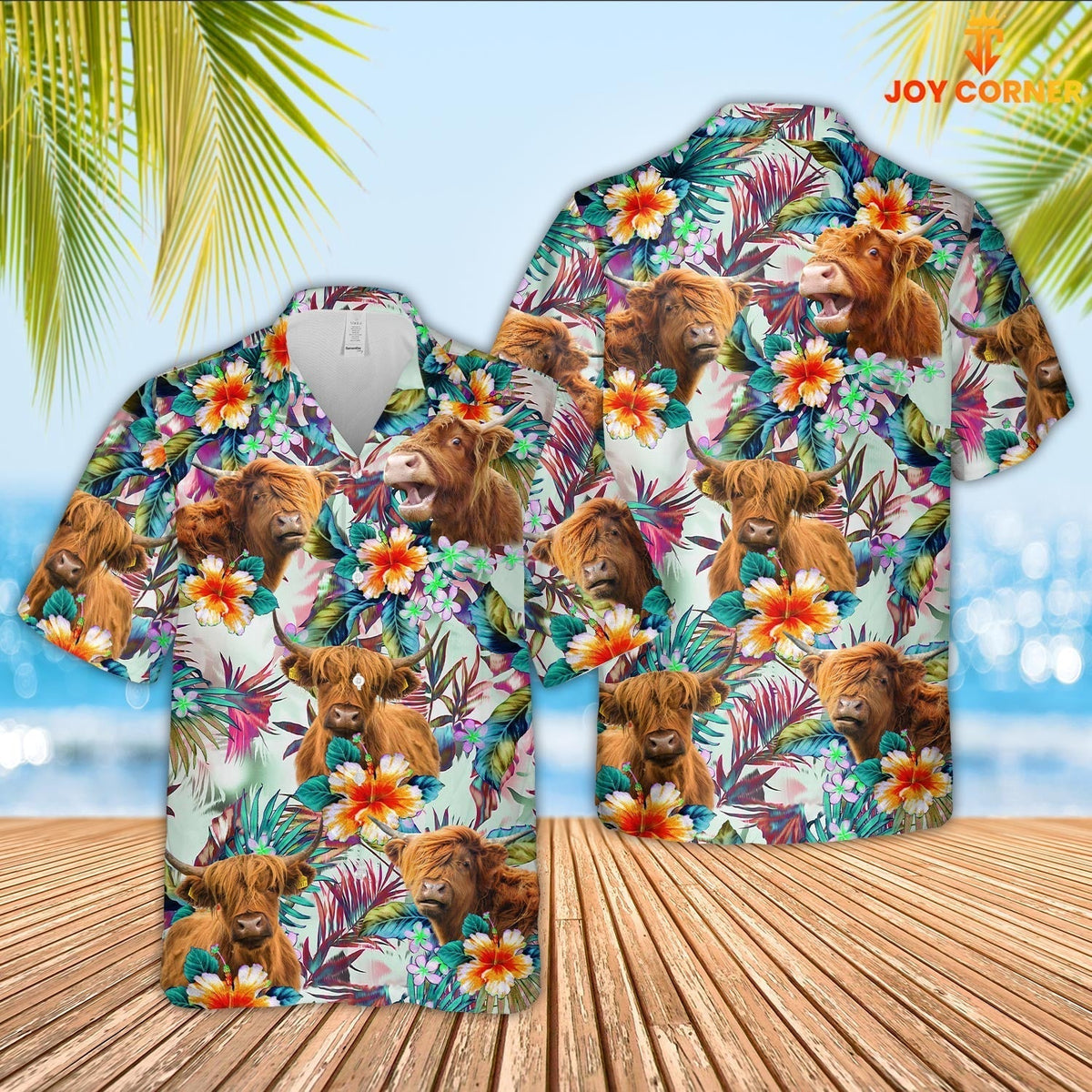 Highland Colorful Leaf Pattern Hawaiian Shirt