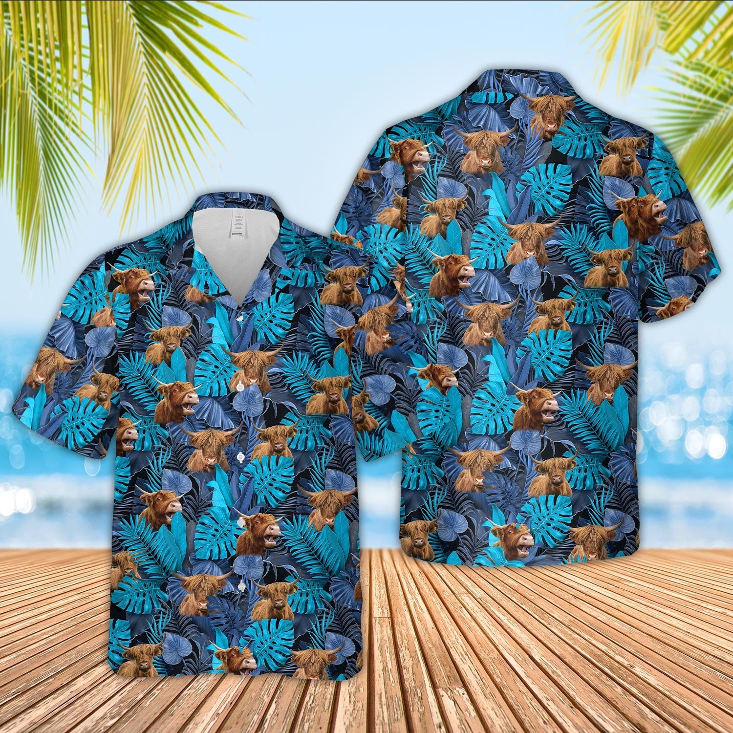Highland Leaf Pattern Hawaiian Shirt