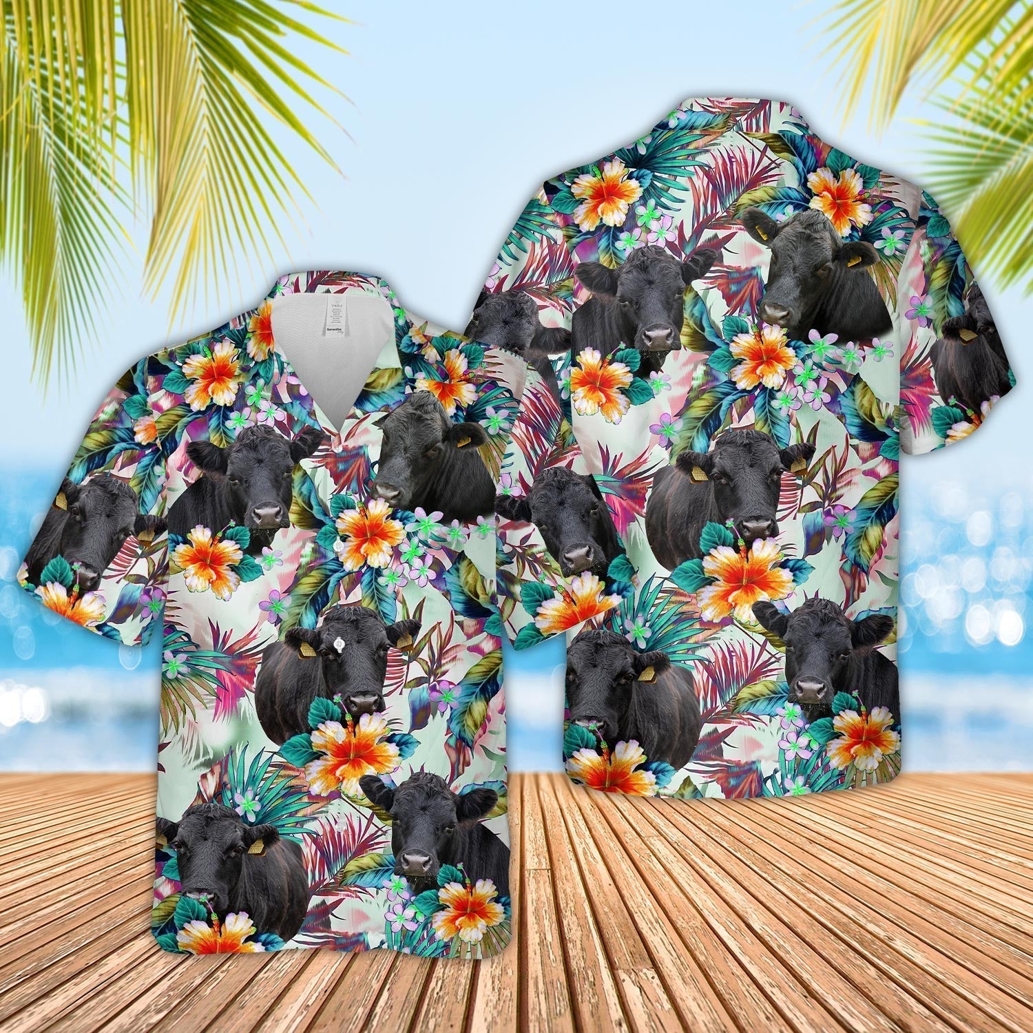 Dexter Colorful Leaf Pattern Hawaiian Shirt