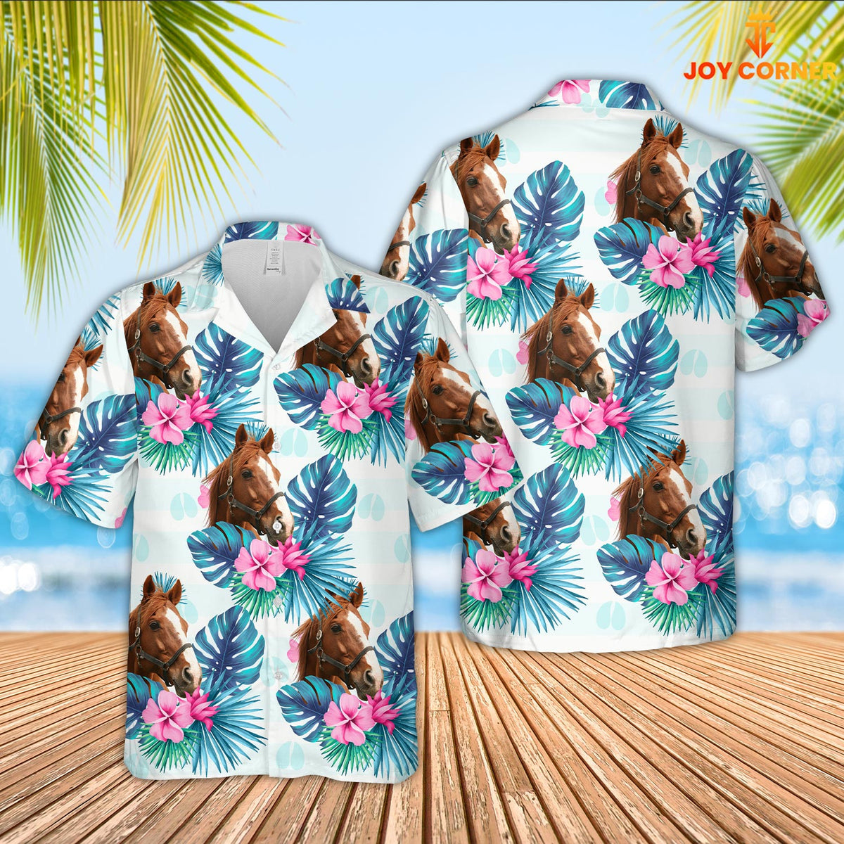 Horse Foot Sign Pattern 3D Hawaiian Shirt